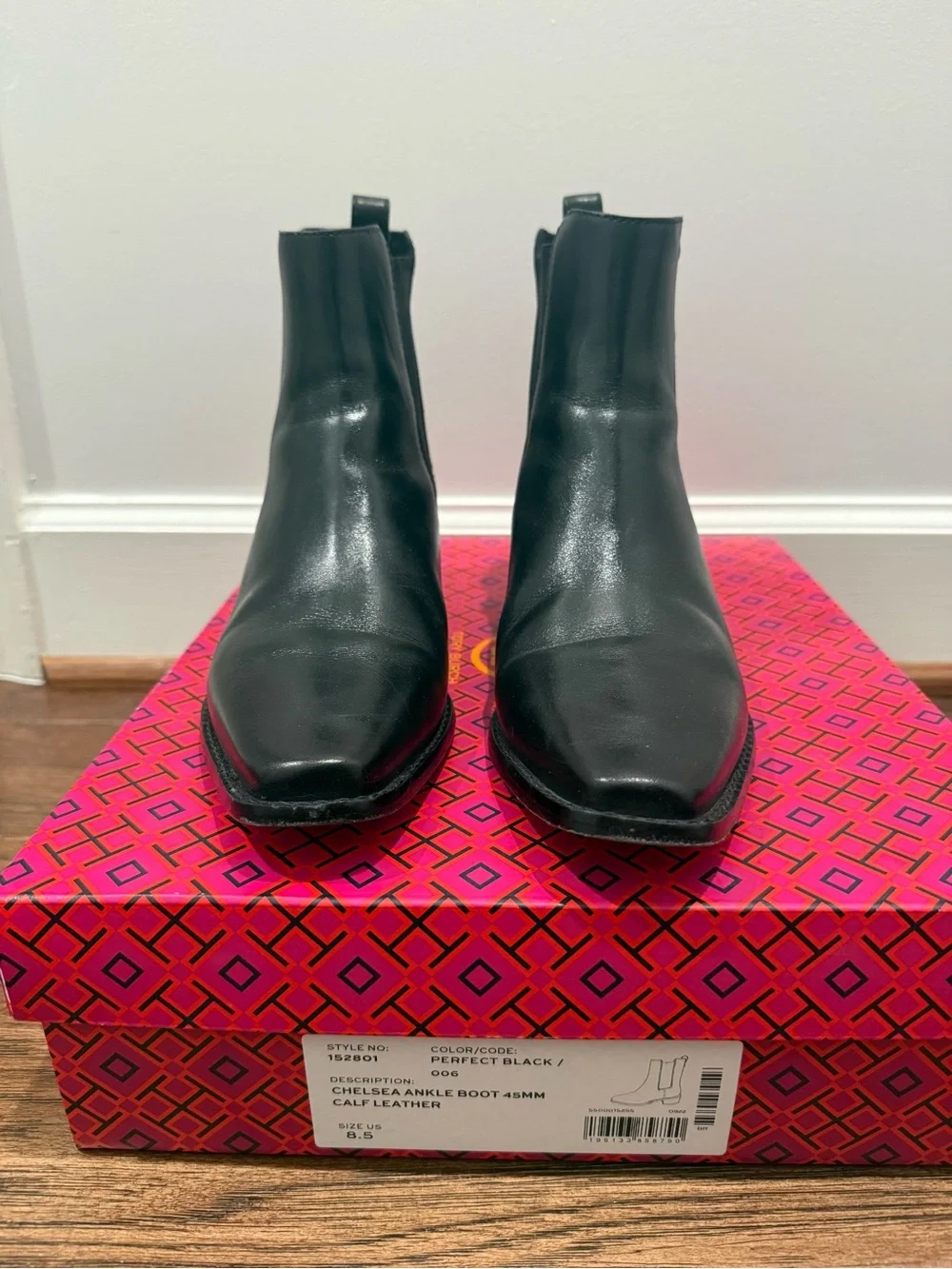 Tory Burch Black Leather Chelsea Ankle Boots